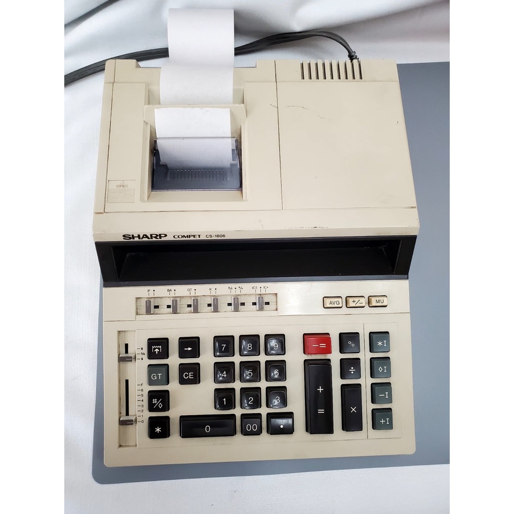Vintage‎ Sharp Compet CS-2606 Desktop Printing Calculator Working!!!